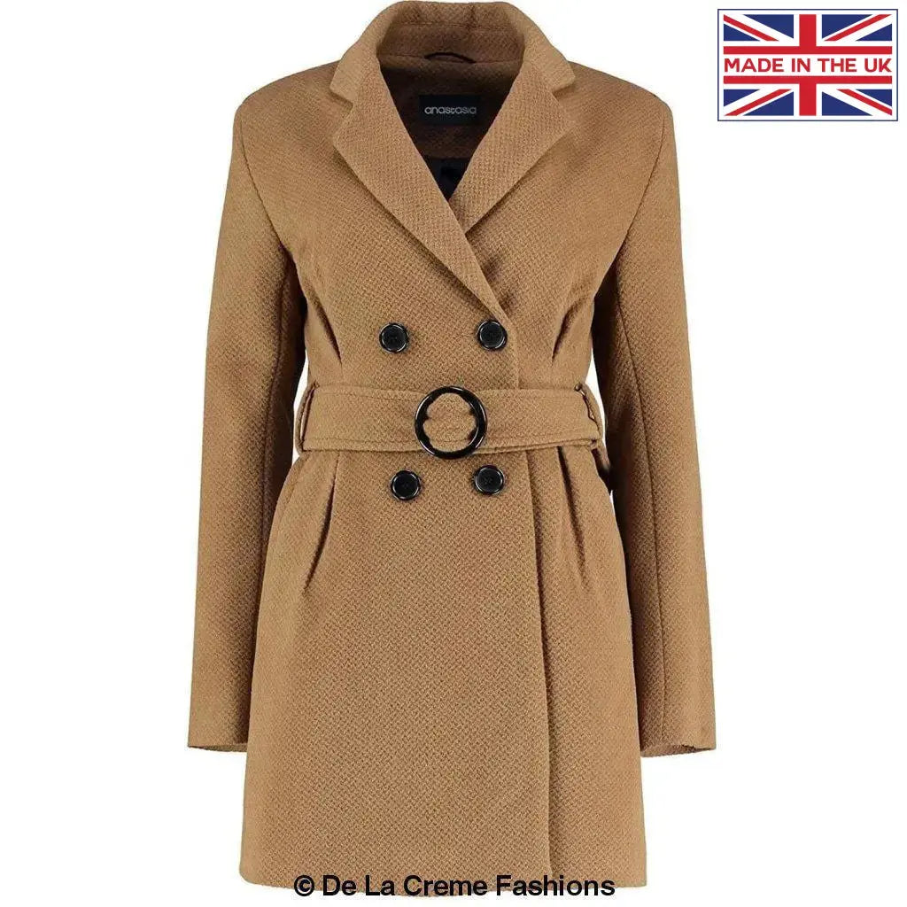 Belted coat womens sales