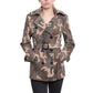 De La Creme - Womens Camo Print Double Breasted Short Coat