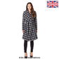 De La Creme - Womens Dogtooth Grey Duster Coat