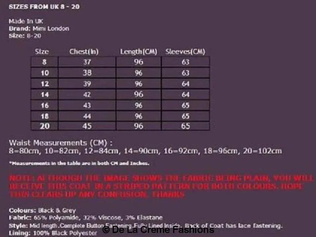 De La Creme - Womens Dogtooth Trim Double Breasted Flarey Mac Coat