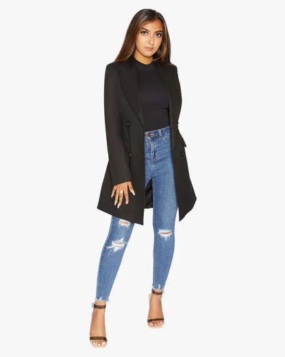 Longline blazer coat discount