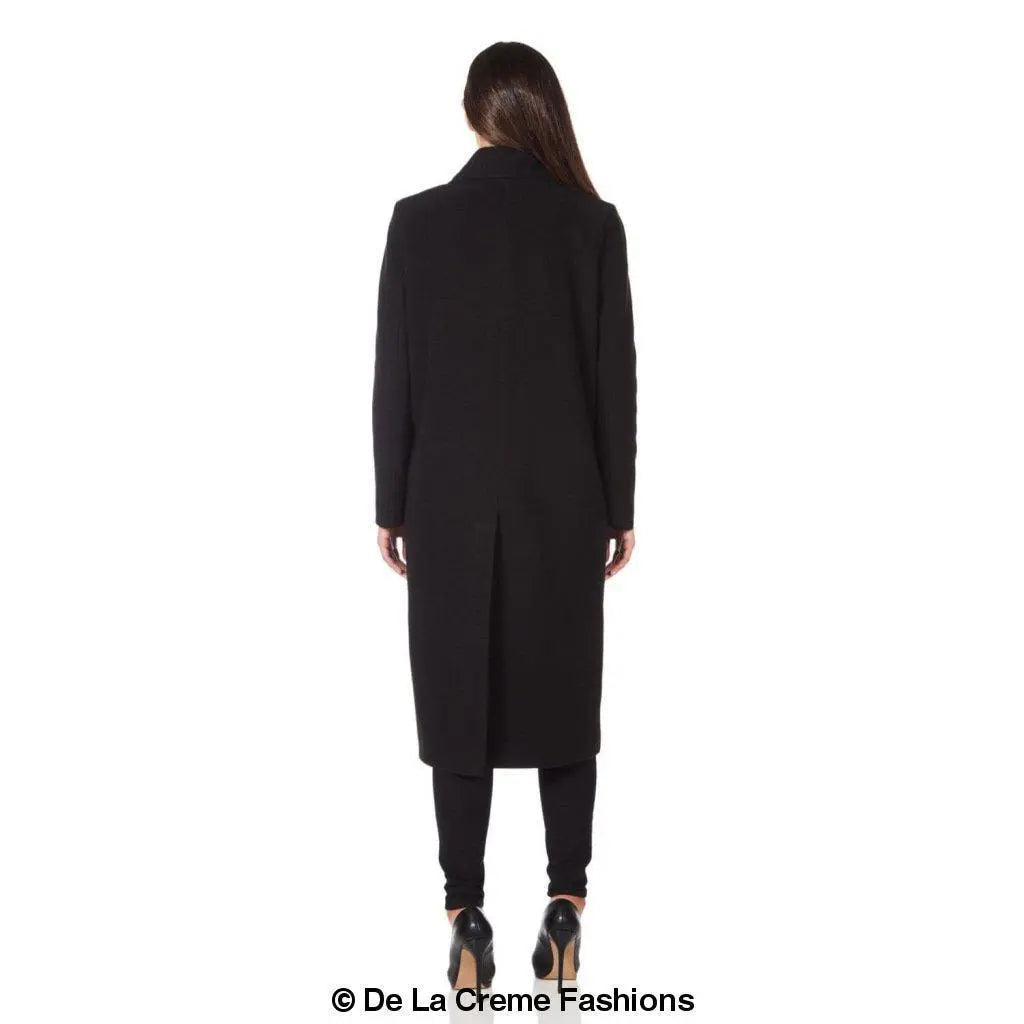 De La Creme - Womens Faux Wool Wrap Coat