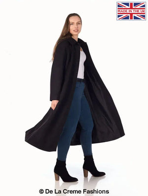 De La Creme - Womens Longline Hooded Winter Coat