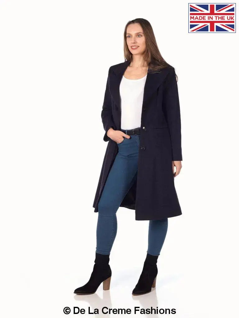 De La Creme Women s Mohair Blend Longline Winter Coat