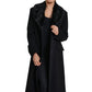 De La Creme - Womens Oversized Faux Fur Collar Long Coat