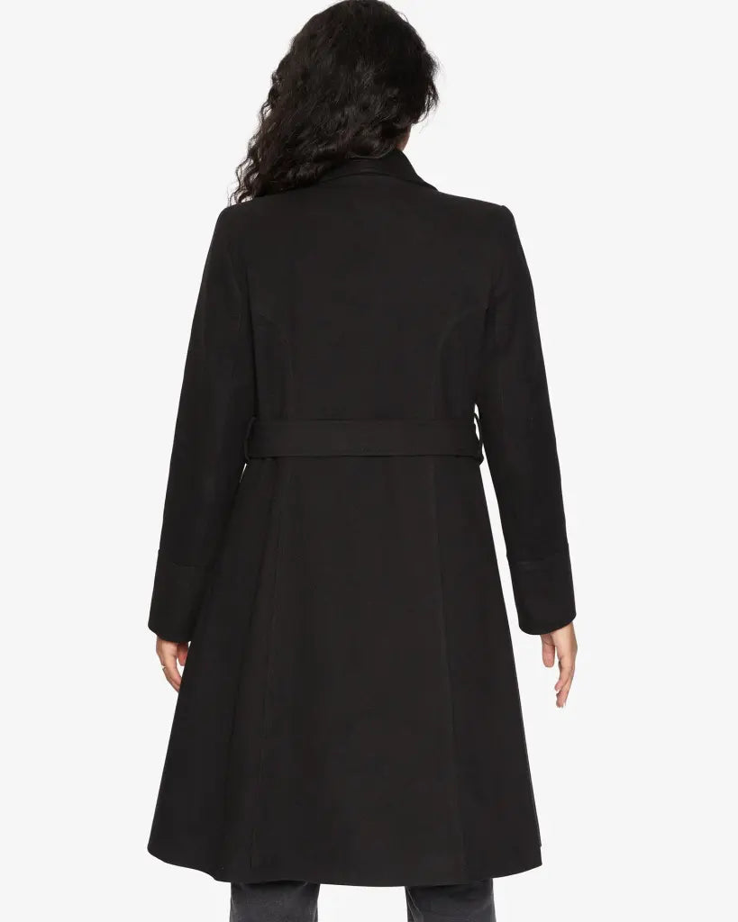 Harpreet Waterfall Lapel Double Breasted Duster Coat