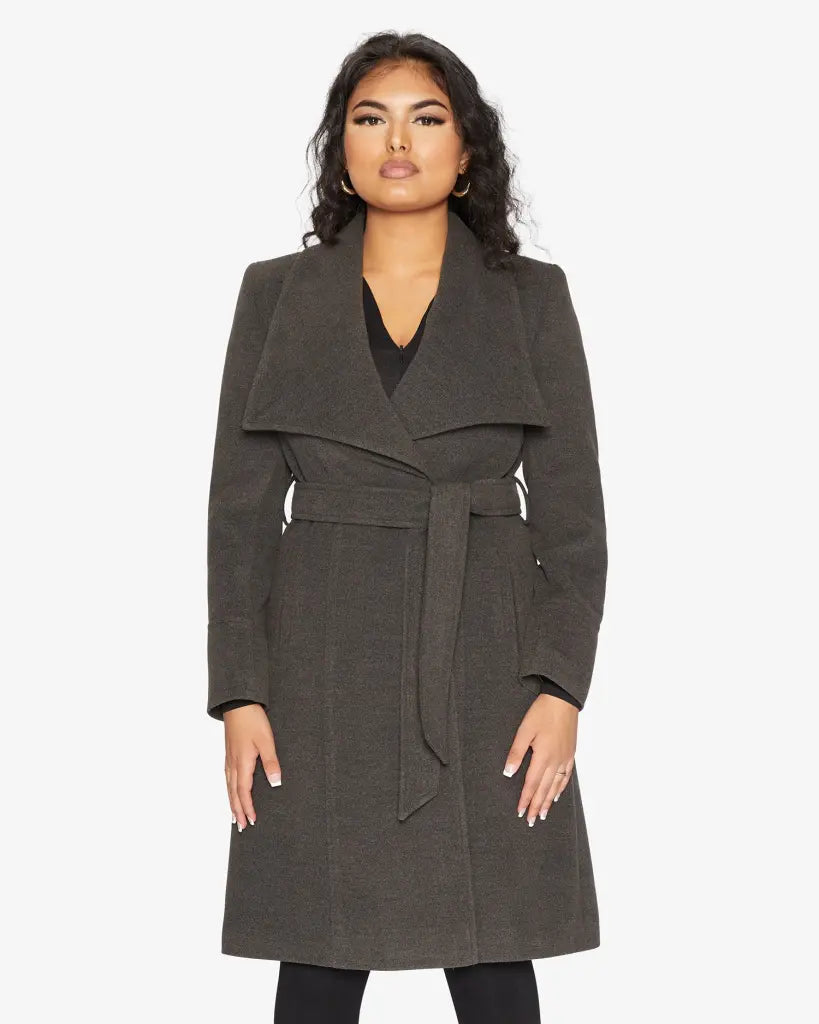 Harpreet Waterfall Lapel Double Breasted Duster Coat