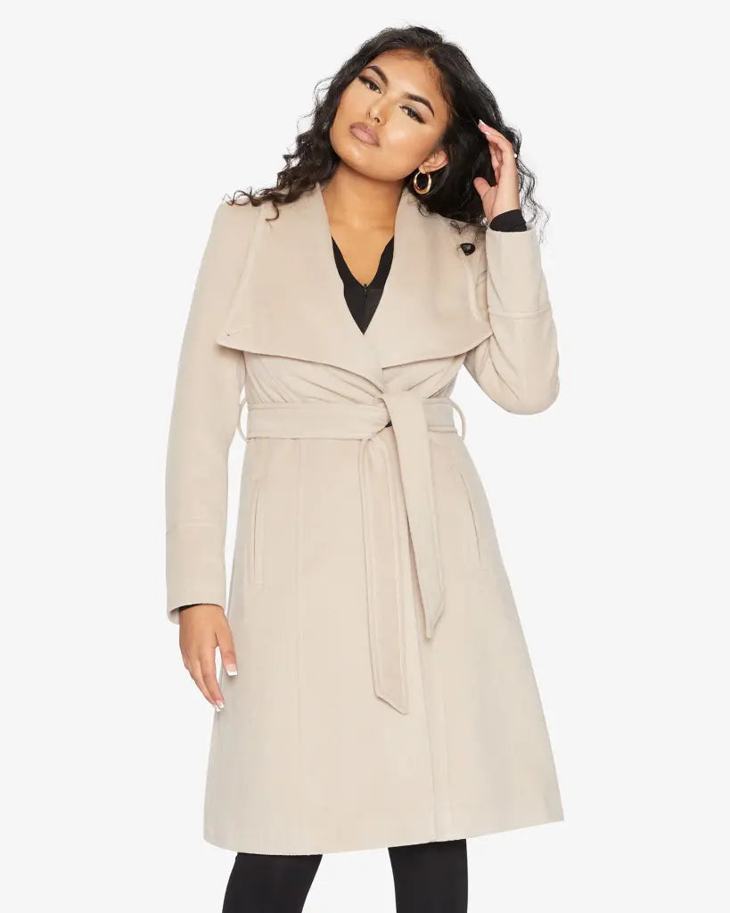 Harpreet Waterfall Lapel Double Breasted Duster Coat