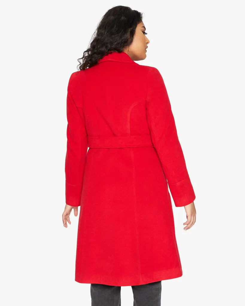 Harpreet Waterfall Lapel Double Breasted Duster Coat