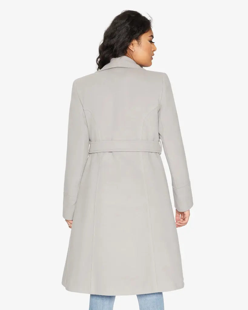 Harpreet Waterfall Lapel Double Breasted Duster Coat