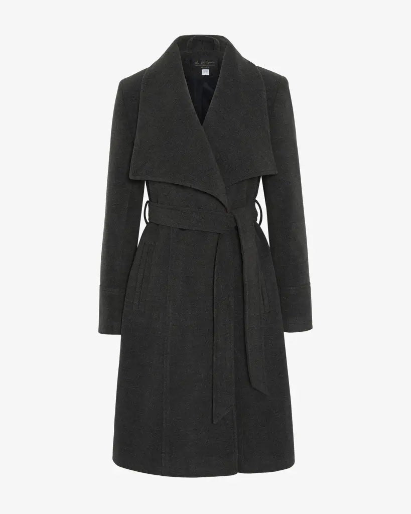 Harpreet Waterfall Lapel Double Breasted Duster Coat