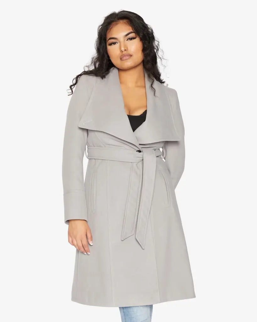 Harpreet Waterfall Lapel Double Breasted Duster Coat