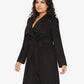 Harpreet Waterfall Lapel Double Breasted Duster Coat