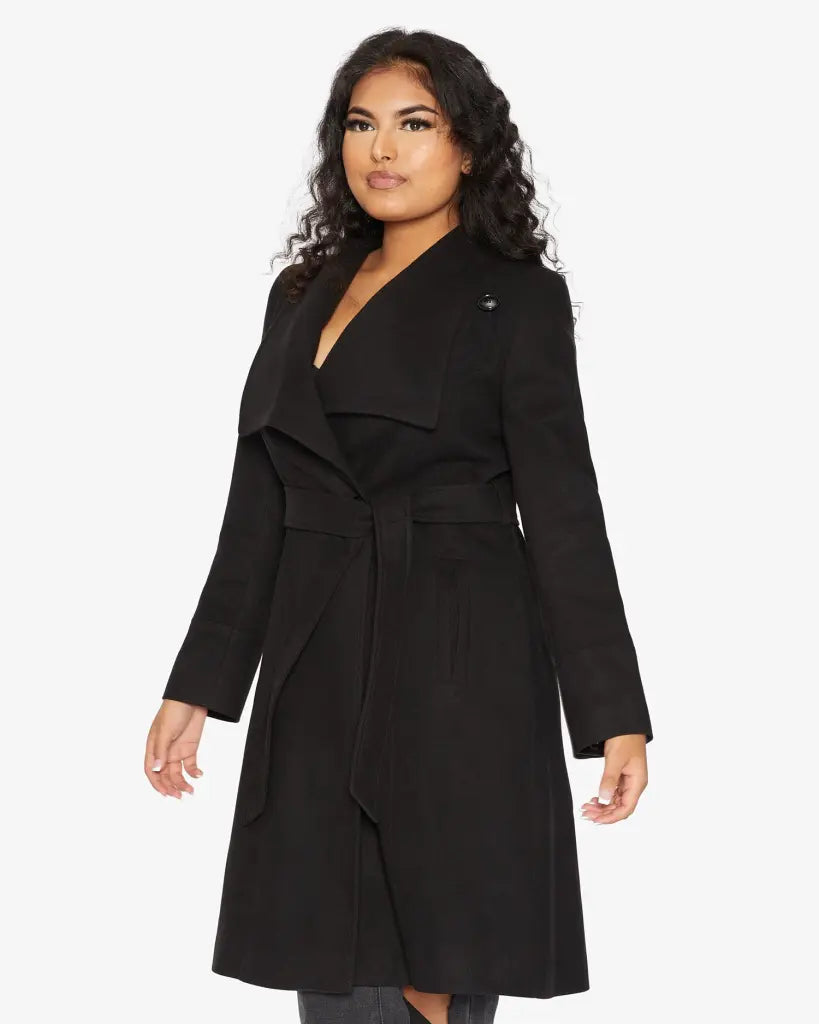 Harpreet Waterfall Lapel Double Breasted Duster Coat