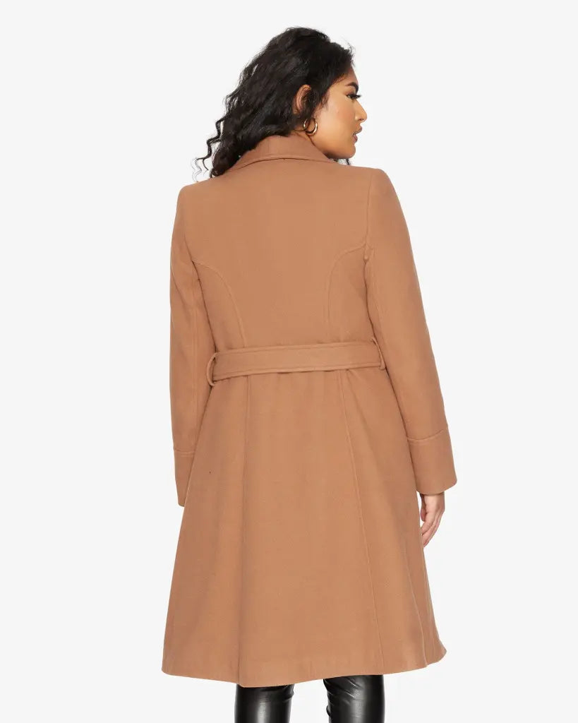 Harpreet Waterfall Lapel Double Breasted Duster Coat