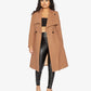 Harpreet Waterfall Lapel Double Breasted Duster Coat