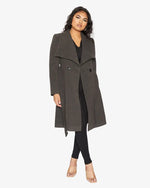 Harpreet Waterfall Lapel Double Breasted Duster Coat