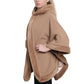 De La Creme - Womens Wool & Cashmere Blend Fur Lined Hooded Cape