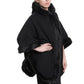 De La Creme - Womens Wool & Cashmere Blend Fur Lined Hooded Cape