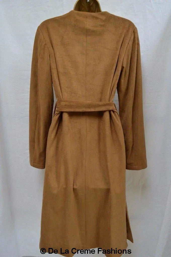 Ex Per Una - Womens Tan Brown Suedette Longline Duster Coat