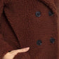 Janine Teddy Coat With Double Breasted Fit