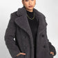 Janine Teddy Coat With Double Breasted Fit