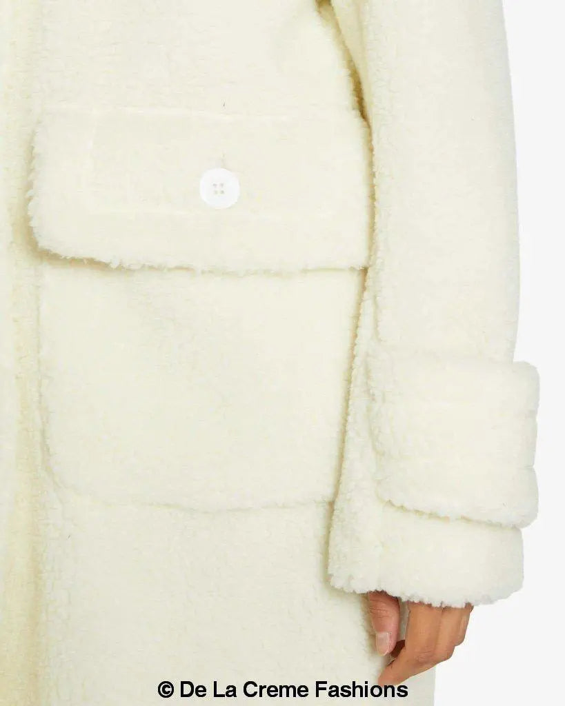 Julie High Neck Borg Teddy Coat