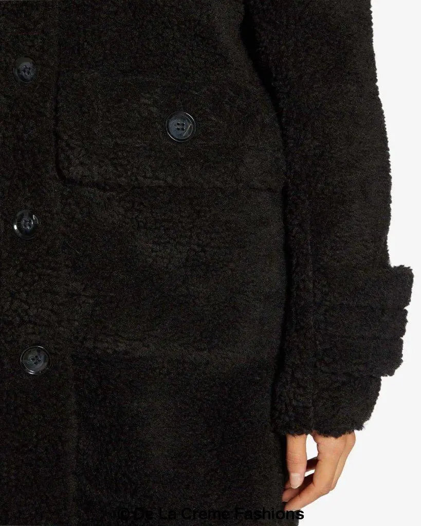 Julie High Neck Borg Teddy Coat