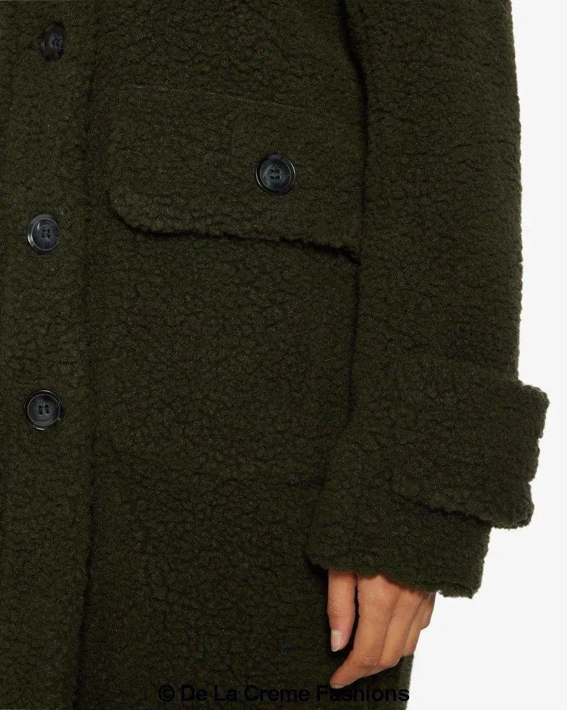 Julie High Neck Borg Teddy Coat