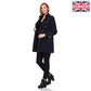 De La Creme - Womens Military Coat With Contrast Buttons