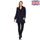 De La Creme - Womens Military Coat With Contrast Buttons Navy / Uk 8/eu 36/us 4