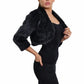 De La Creme - Womens Open Front Faux Fur Bolero Shrug Ladies Cropped Jacket