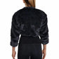 De La Creme - Womens Open Front Faux Fur Bolero Shrug Ladies Cropped Jacket