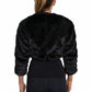 De La Creme - Womens Open Front Faux Fur Bolero Shrug Ladies Cropped Jacket