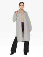 Oversized Longline Shacket Silver / One Size (Fits Uk 8 - 14)