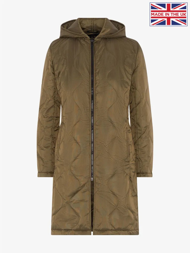 Padded Quilted Down Hooded Jacket