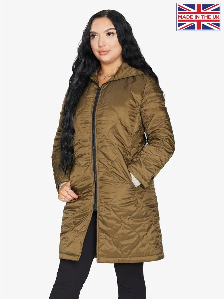 Padded Quilted Down Hooded Jacket