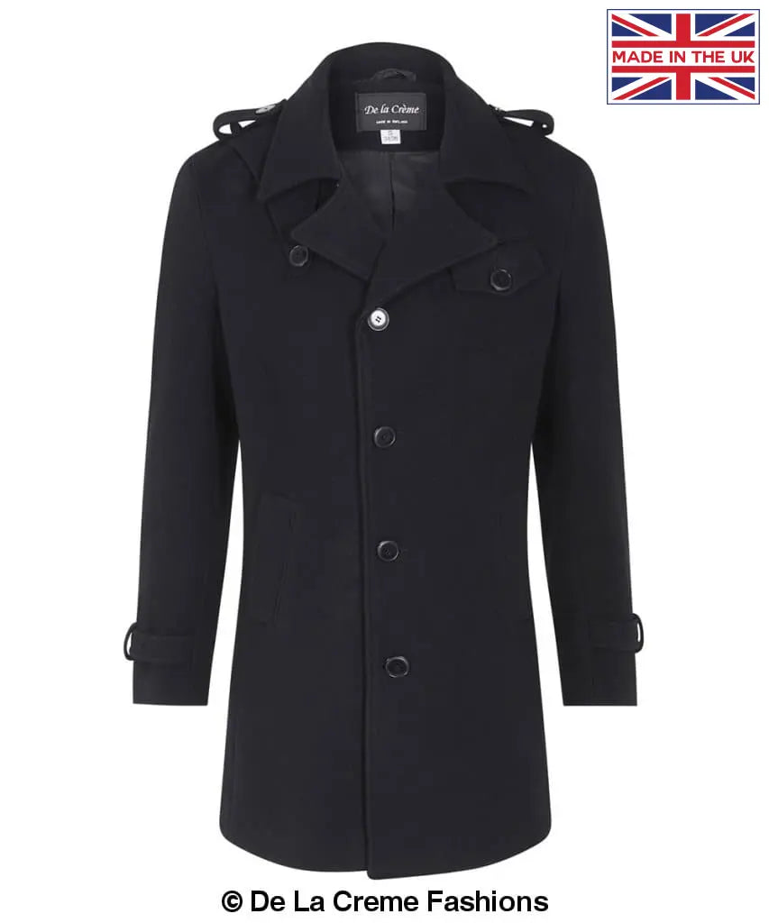 De La Creme MAN - Military Style Single Breasted Coat