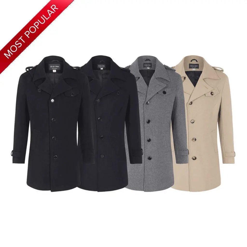 De La Creme MAN - Military Style Single Breasted Coat