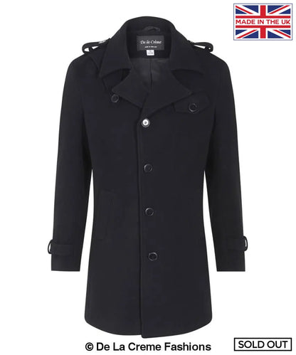 De La Creme MAN - Military Style Single Breasted Coat