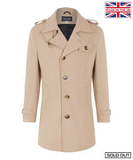 (Pre-Order) De La Creme Man - Military Style Single Breasted Coat Camel / S