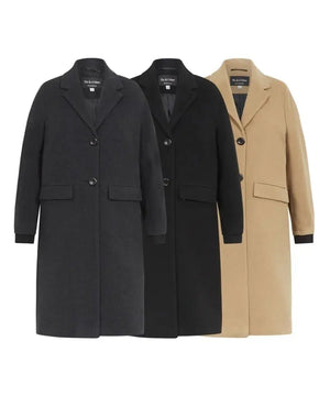 De La Creme - Women's Wool & Cashmere Blend Ladies Winter Warm Knee Length Coat