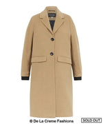 De La Creme - Women's Wool & Cashmere Blend Ladies Winter Warm Knee Length Coat