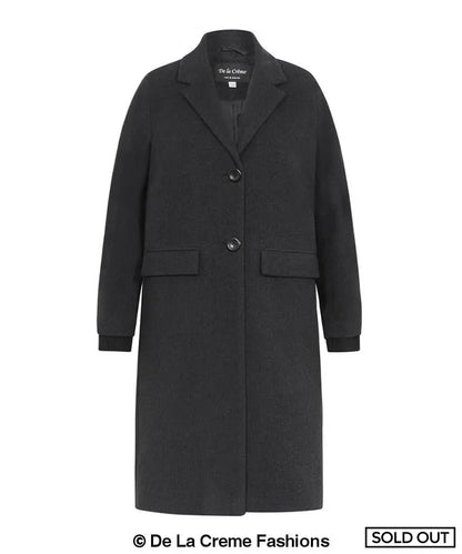 De La Creme - Women's Wool & Cashmere Blend Ladies Winter Warm Knee Length Coat