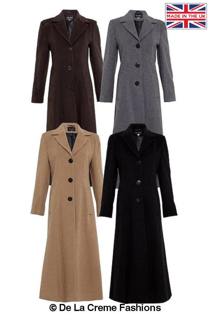 De La Creme - Womens Slim Fit Long Winter Coat