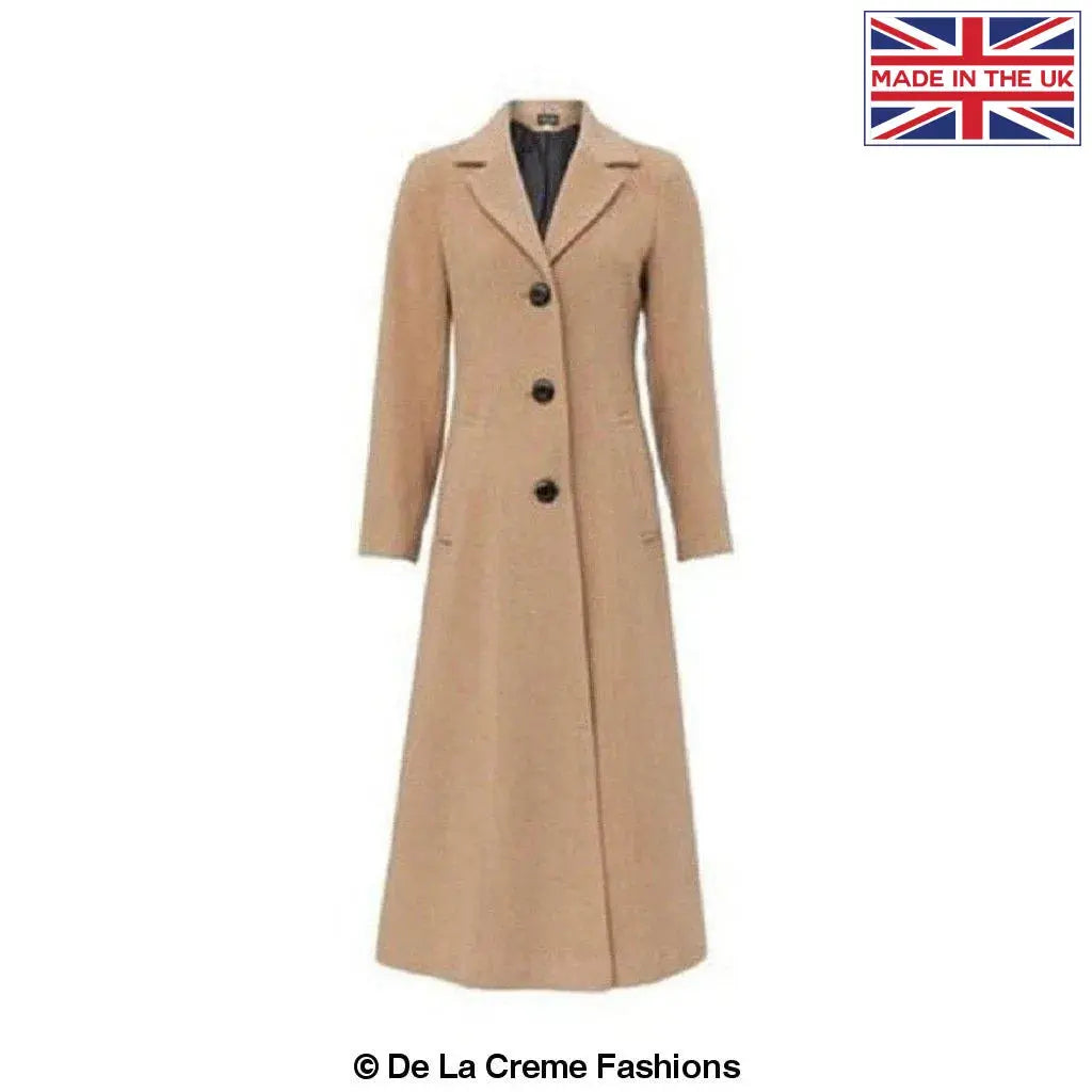Long single breasted women's coat clearance