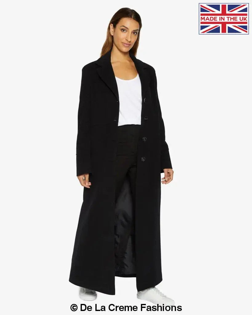 Black coat longline clearance