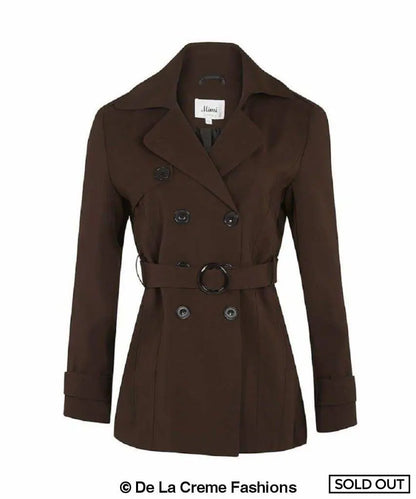 De La Creme - Womens Spring/Summer Double Breasted Short Coat