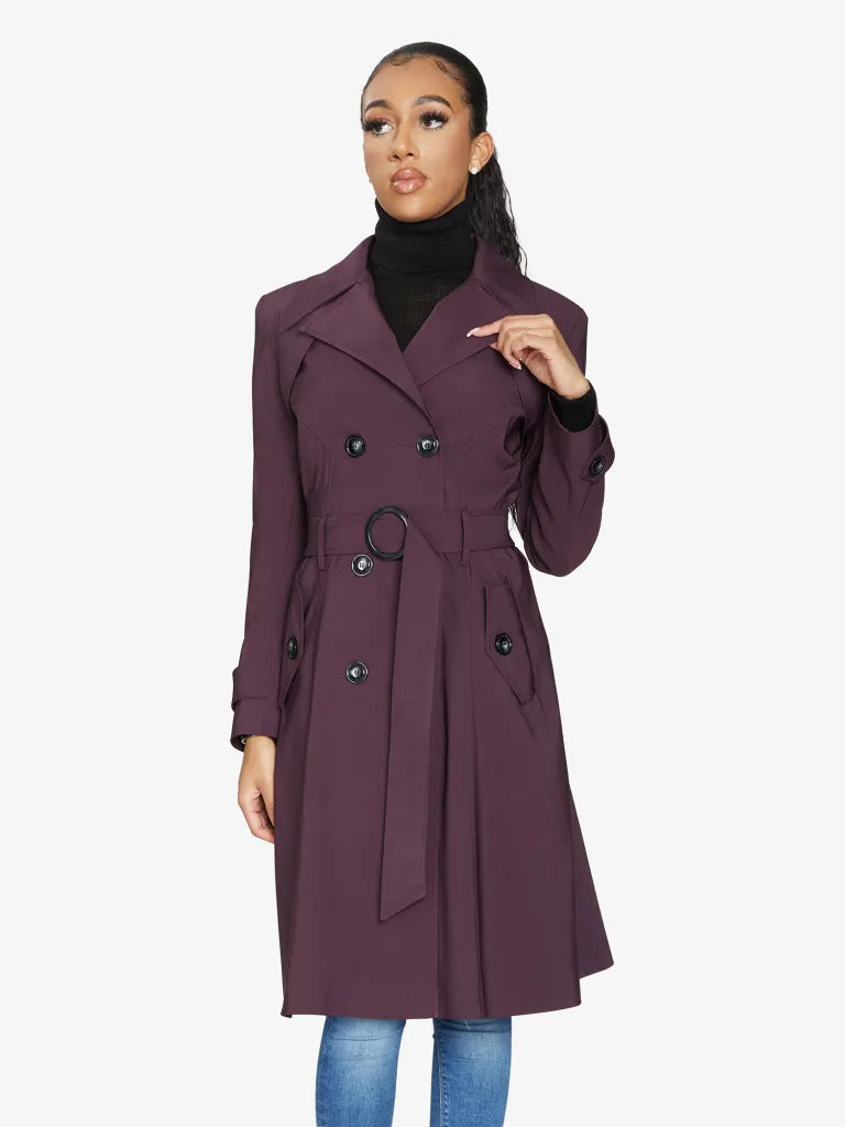 Spring/summer Double Breasted Trench Mac Coat (1201-Sp)