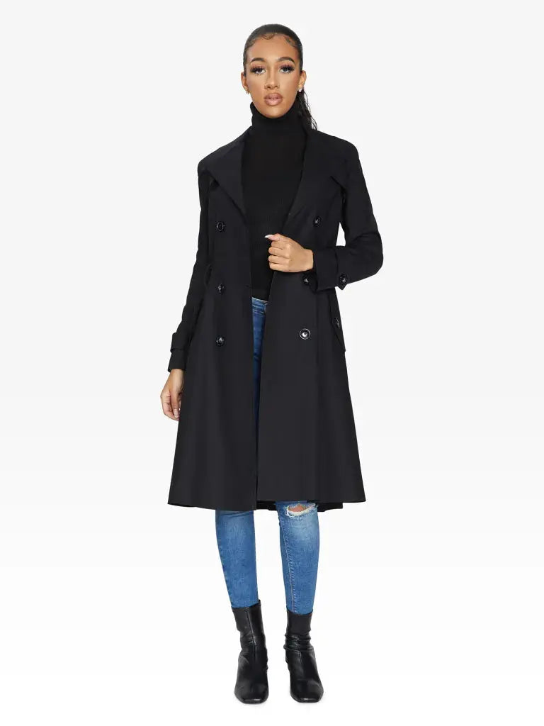 Black mac coat womens uk discount